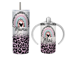 Mommy and me set- Purple leopard