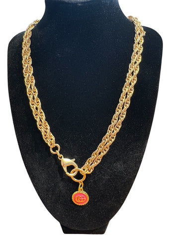 Double strand gold GG revamp necklace