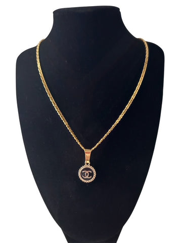 Classic Black CC Necklace