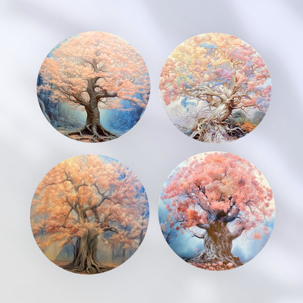 Beautiful tree coasters (4)