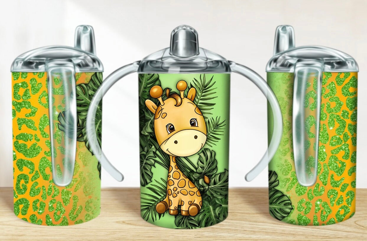 Giraffe Sippy cup- name added