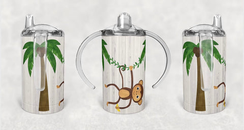 Monkey Sippy Cup with name added