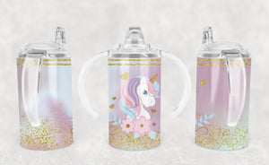 Unicorn Sippy Cup with customized name