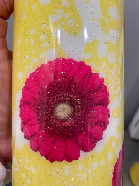 Yellow Daisy 20 oz Resin Tumbler