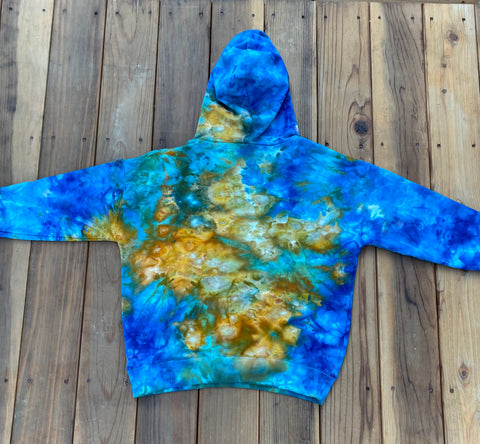 Blue/Amber hoodie - Large