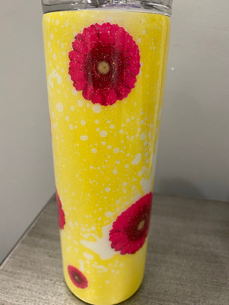 Yellow Daisy 20 oz Resin Tumbler